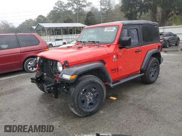 2021 Jeep Wrangler Sport with VIN 1C4GJXAG8MW788027, listed as a Copart auction lot 85940584 with 42,401 mi miles and Salvage Title. Bid and sale history available at DreamBid. Image 1.
