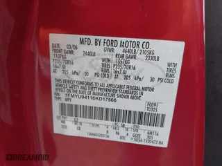 2006 Ford Escape Limited with VIN 1FMYU94116KD17566, listed as a IAAI auction lot 41538273 with 143,237 mi miles. Bid and sale history available at carsss.com. Image 9.