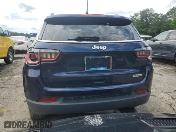 2018 Jeep Compass Latitude with VIN 3C4NJCBB3JT134038, listed as a Copart auction lot 57570015 with 72,610 mi miles and Salvage title. Bid and sale history available at DreamBid. Image 6.