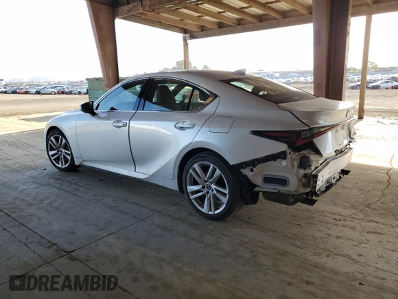 2021 Lexus IS 300 with VIN JTHCA1D25M5111064, listed as a Copart auction lot 57468785 with 18,281 mi miles and Salvage title. Bid and sale history available at DreamBid. Image 2.