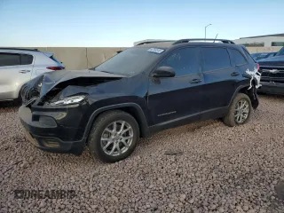 2016 Jeep Cherokee Sport with VIN 1C4PJLAS8GW291237, listed as a Copart auction lot 44750515 with 191,261 mi miles and Salvage Title. Bid and sale history available at carsss.com. Image 1.