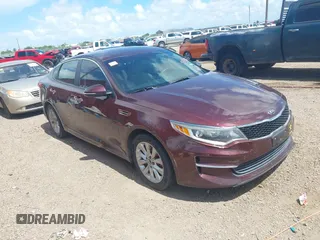 2018 Kia Optima LX with VIN 5XXGT4L32JG255929, listed as a IAAI auction lot 42577063 with 95,314 mi miles and . Bid and sale history available at DreamBid. Image 1.