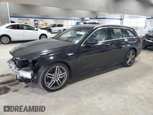 2019 Mercedes-Benz E 450 with VIN WDDZH6JB9KA532482, listed as a Copart auction lot 89017175 with 57,875 mi miles and Salvage Title. Bid and sale history available at DreamBid. Image 1.