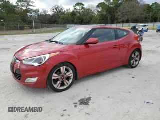 2012 Hyundai Veloster w/Red Int with VIN KMHTC6AD8CU049349, listed as a Copart auction lot 45963285 with 125,879 mi miles and Clean title. Bid and sale history available at DreamBid. Image 1.