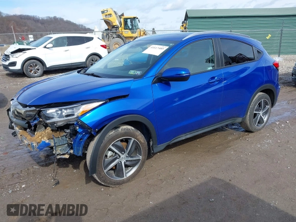 2022 Honda HR-V EX with VIN 3CZRU6H55NM734940, listed as a IAAI auction lot 41617485 with 19,860 mi miles. Bid and sale history available at carsss.com. Image 17.