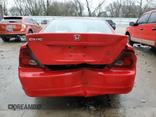 2001 Honda Civic LX with VIN 1HGEM215X1L107638, listed as a Copart auction lot 80860374 with 281,478 mi miles and Non Repairable. Bid and sale history available at carsss.com. Image 6.