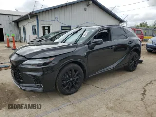 2023 Lexus RX 500h F Sport Performance with VIN 2T2BCMEA9PC003628, listed as a Copart auction lot 57673995 with 34,567 mi miles and Salvage title. Bid and sale history available at DreamBid. Image 1.