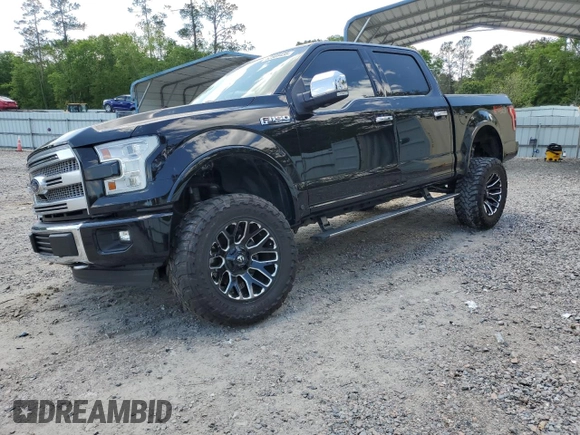 2017 Ford F-150 XL with VIN 1FTEW1EF0HFC80308, listed as a Copart auction lot 52505435 with 95,568 mi miles and Salvage title. Bid and sale history available at DreamBid. Image 1.