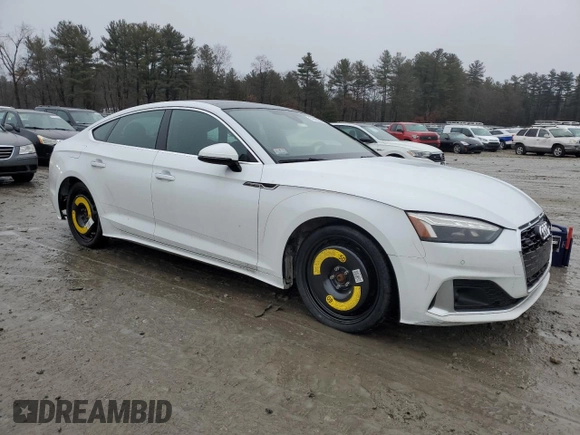 2020 Audi A5 Sportback Premium Plus with VIN WAUCNCF54LA001487, listed as a Copart auction lot 39459044 with 64,816 mi miles. Bid and sale history available at carsss.com. Image 4.