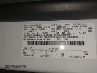 2017 Ford Transit Passenger XL z VIN 1FMZK1CM8HKA67270, wystawiony jako IAAI lot #42074459 z przebiegiem 50 461 mil mil oraz . Historia ofert i sprzedaży dostępna na DreamBid. Obrazek 9.