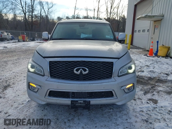 2017 Infiniti QX80 with VIN JN8AZ2NE9H9158598, listed as a IAAI auction lot 41326752 with 124,906 mi miles. Bid and sale history available at carsss.com. Image 12.