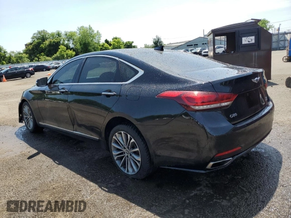 2017 Genesis G80 3.8L with VIN KMHGN4JE9HU175302, listed as a Copart auction lot 59144765 with 133,609 mi miles and Salvage title. Bid and sale history available at DreamBid. Image 2.