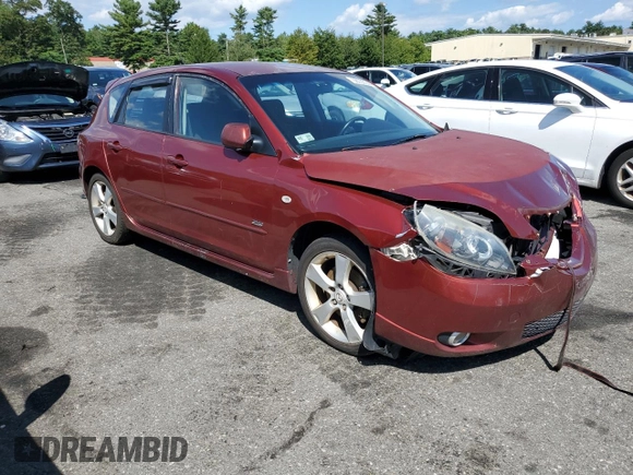 2006 Mazda 3 S Sport with VIN JM1BK144161527909, listed as a Copart auction lot 68006044 with 257,196 mi miles and Salvage Title. Bid and sale history available at DreamBid. Image 4.