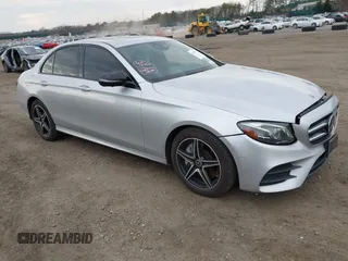 2018 Mercedes-Benz E with VIN WDDZF4KBXJA437064, listed as a IAAI auction lot 41902236 with 47,657 mi miles. Bid and sale history available at carsss.com. Image 1.