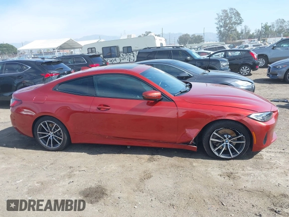 2022 BMW 4 Series 430i with VIN WBA53AP04NCK23797, listed as a IAAI auction lot 41583184 with 42,069 mi miles and . Bid and sale history available at carsss.com. Image 12.