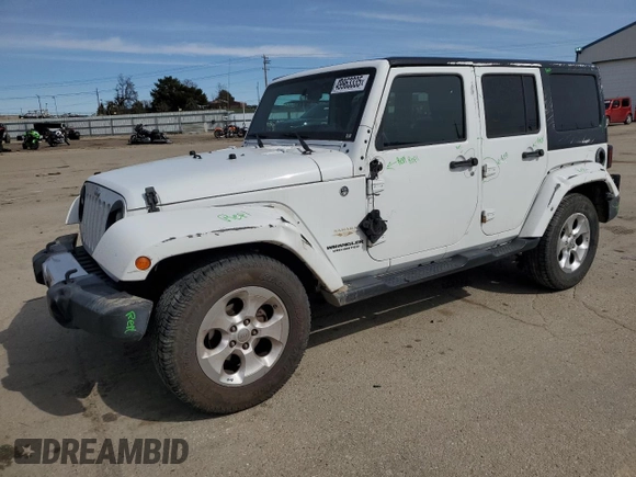 2015 Jeep Wrangler Unlimited Sahara with VIN 1C4BJWEG7FL768712, listed as a Copart auction lot 49963335 with 100,053 mi miles and Salvage Title. Bid and sale history available at carsss.com. Image 1.