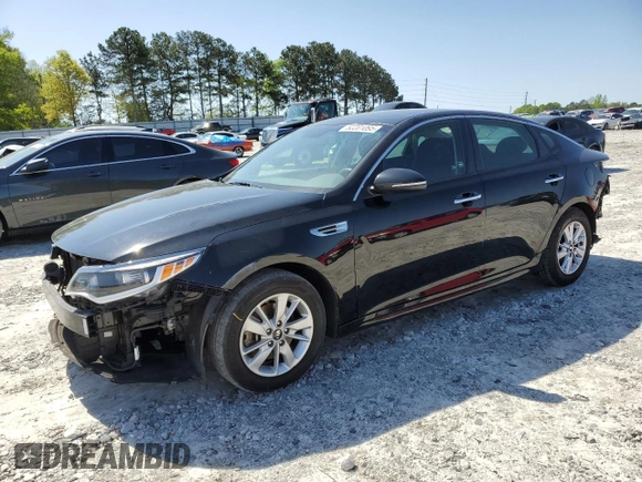 2016 Kia Optima LX with VIN 5XXGT4L38GG112895, listed as a Copart auction lot 52201095 with 117,689 mi miles and Salvage Title. Bid and sale history available at carsss.com. Image 1.