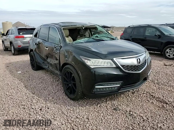2014 Acura MDX Tech Pkg with VIN 5FRYD4H40EB010704, listed as a Copart auction lot 45121525 with 169,171 mi miles and Salvage Title. Bid and sale history available at carsss.com. Image 12.