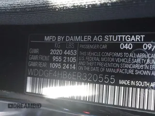 2014 Mercedes-Benz C-Class C 250 Sport with VIN WDDGF4HB6ER320555, listed as a IAAI auction lot 41339486 with 77,886 mi miles. Bid and sale history available at carsss.com. Image 9.