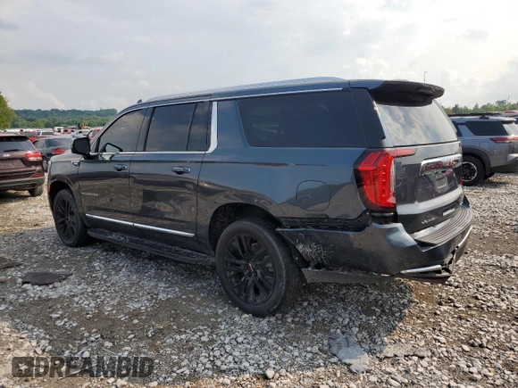 2021 GMC Yukon XL SLT with VIN 1GKS2GKD9MR437285, listed as a Copart auction lot 63038474 with 49,603 mi miles and Salvage Title. Bid and sale history available at carsss.com. Image 2.