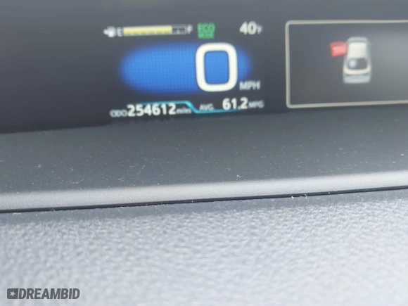2019 Toyota Prius L Eco with VIN JTDKARFU7K3077941, listed as a IAAI auction lot 41865759 with 254,612 mi miles. Bid and sale history available at carsss.com. Image 7.
