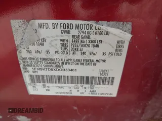 2013 Ford Explorer XLT with VIN 1FM5K7D8XDGB33401, listed as a IAAI auction lot 42617870 with 159,348 mi miles and . Bid and sale history available at DreamBid. Image 9.