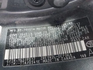 2013 Toyota Corolla L with VIN 2T1BU4EE7DC969248, listed as a IAAI auction lot 41315151 with 124,889 mi miles. Bid and sale history available at carsss.com. Image 9.