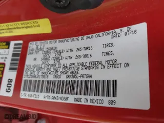 2018 Toyota Tacoma SR with VIN 3TMCZ5AN8JM175010, listed as a IAAI auction lot 41116090 with 151,769 mi miles. Bid and sale history available at carsss.com. Image 9.