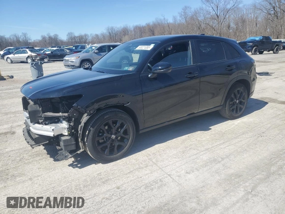 2024 Honda HR-V Sport with VIN 3CZRZ2H51RM763271, listed as a Copart auction lot 50021085 with 7,411 mi miles and Salvage Title. Bid and sale history available at DreamBid. Image 1.