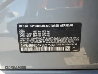2024 BMW 3 Series M340i with VIN 3MW49FS04R8E27589, listed as a Copart auction lot 69801894 with 0 mi miles and Salvage Title. Bid and sale history available at carsss.com. Image 13.
