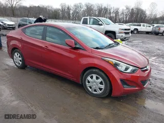 2016 Hyundai Elantra SE with VIN 5NPDH4AE5GH783292, listed as a IAAI auction lot 41581350 with 48,481 mi miles. Bid and sale history available at carsss.com. Image 1.