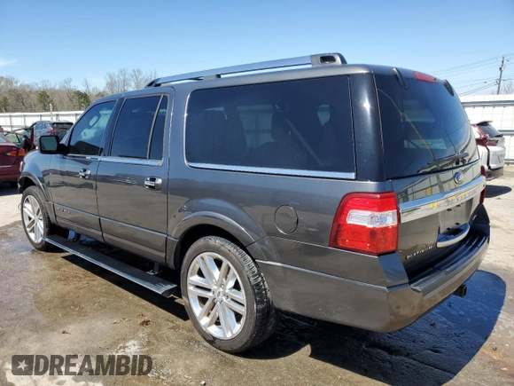 2015 Ford Expedition EL Platinum with VIN 1FMJK1LTXFEF24757, listed as a Copart auction lot 49492355 with 214,640 mi miles and Salvage Title. Bid and sale history available at carsss.com. Image 2.