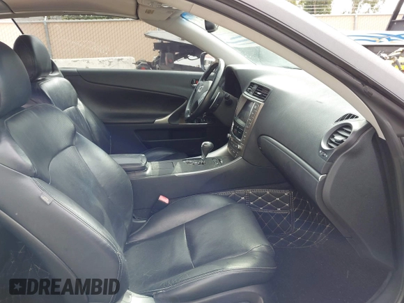 2011 Lexus IS 350 C with VIN JTHFE2C28B2505195, listed as a IAAI auction lot 42598472 with 167,989 mi miles and . Bid and sale history available at DreamBid. Image 5.