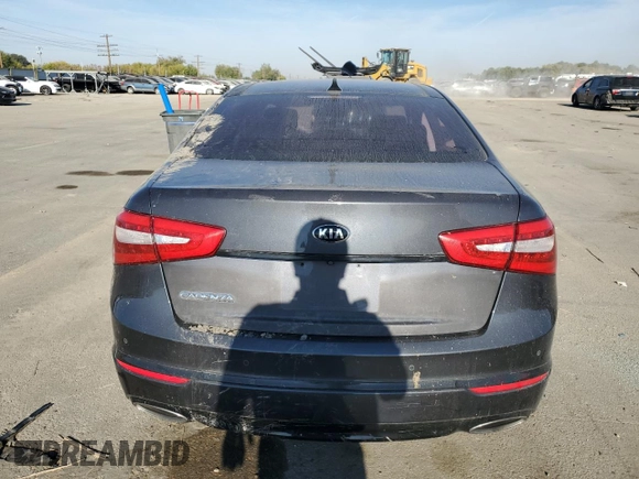 2016 Kia Cadenza Premium with VIN KNALN4D70G5218303, listed as a Copart auction lot 75351044 with 0 mi miles and Salvage Title. Bid and sale history available at carsss.com. Image 6.