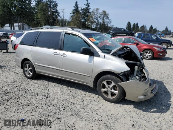 2006 Toyota Sienna CE with VIN 5TDZA23C66S413293, listed as a Copart auction lot 54765815 with Not Provided miles and Salvage Title. Bid and sale history available at DreamBid. Image 4.