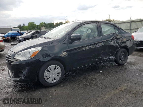 2017 Mitsubishi Mirage ES z VIN ML32F3FJ5HHF18228, wystawiony jako Copart lot #55814975 z przebiegiem 81 565 mil mil oraz Szkody całkowita. Historia ofert i sprzedaży dostępna na DreamBid. Obrazek 1.
