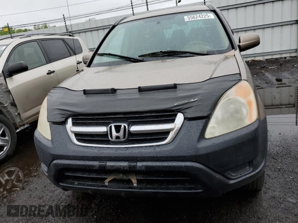 2002 Honda CR-V EX with VIN SHSRD788X2U009896, listed as a Copart auction lot 55624225 with 276,153 mi miles and Salvage Title. Bid and sale history available at carsss.com. Image 5.