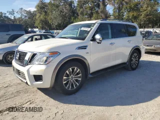 2020 Nissan Armada SL with VIN JN8AY2ND8L9109346, listed as a Copart auction lot 43010145 with 32,268 mi miles and Salvage Title. Bid and sale history available at carsss.com. Image 1.