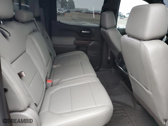 2019 GMC Sierra 1500 SLT with VIN 1GTU9DED6KZ167889, listed as a Copart auction lot 43217965 with 47,417 mi miles and Salvage Title. Bid and sale history available at carsss.com. Image 10.
