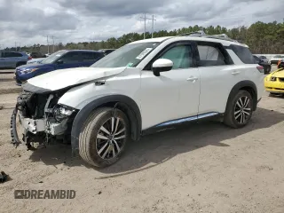 2024 Nissan Pathfinder Platinum z VIN 5N1DR3DG5RC277704, wystawiony jako Copart lot #47928505 z przebiegiem 16 360 mil mil oraz Szkoda całkowita • Salvage title. Historia ofert i sprzedaży dostępna na DreamBid. Obrazek 1.