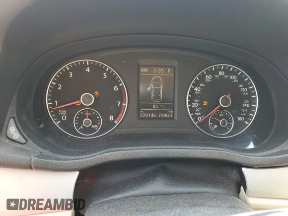 2013 Volkswagen Passat SE with VIN 1VWBH7A32DC150809, listed as a Copart auction lot 58417065 with 220,146 mi miles and Salvage title. Bid and sale history available at DreamBid. Image 9.