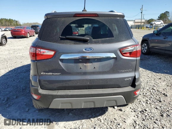 2021 Ford EcoSport Titanium z VIN MAJ6S3KL6MC439615, wystawiony jako Copart lot #49648845 z przebiegiem 16 033 mil mil oraz Szkoda całkowita • Salvage title. Historia ofert i sprzedaży dostępna na DreamBid. Obrazek 6.