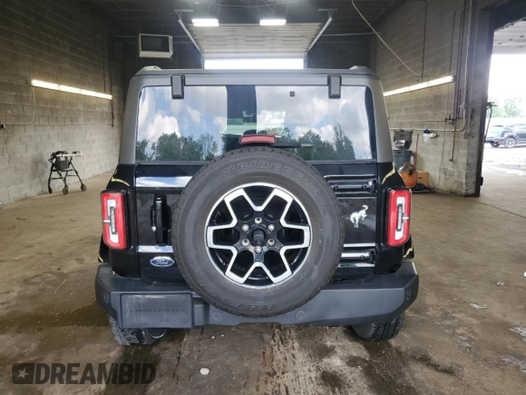2023 Ford Bronco with VIN 1FMEE5DP3PLB48496, listed as a Copart auction lot 62566355 with 48,307 mi miles and Salvage title. Bid and sale history available at DreamBid. Image 6.