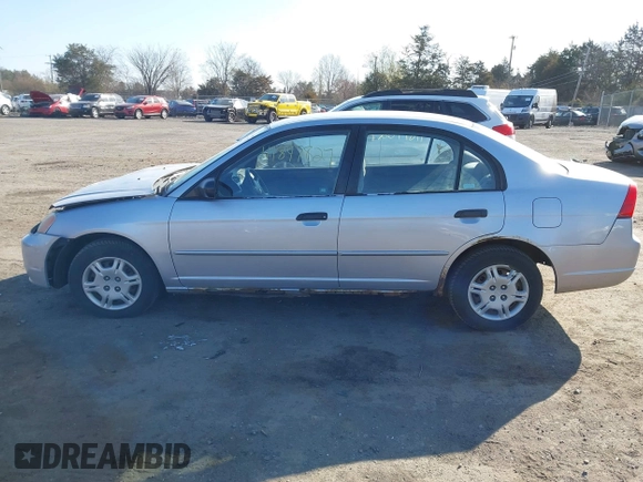 2001 Honda Civic LX with VIN 1HGES16541L057120, listed as a IAAI auction lot 41897827 with 160,715 mi miles. Bid and sale history available at carsss.com. Image 14.