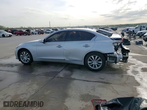 2016 Infiniti Q50 2.0t Premium with VIN JN1CV7AP3GM202596, listed as a Copart auction lot 50618035 with 135,679 mi miles and Salvage Title. Bid and sale history available at carsss.com. Image 13.