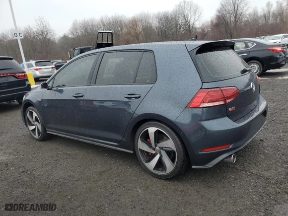 2019 Volkswagen Golf GTI S with VIN 3VW5T7AU0KM024125, listed as a Copart auction lot 45968945 with 52,489 mi miles and Salvage Title. Bid and sale history available at carsss.com. Image 2.