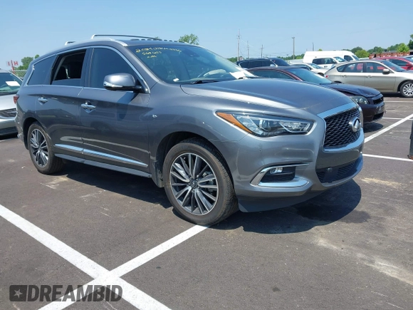 2019 Infiniti QX60 Pure with VIN 5N1DL0MN7KC563655, listed as a IAAI auction lot 42469111 with 84,864 mi miles and . Bid and sale history available at DreamBid. Image 1.
