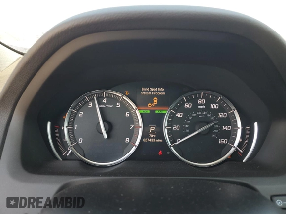 2018 Acura TLX w/Technology Pkg with VIN 19UUB1F5XJA000346, listed as a Copart auction lot 49970485 with 27,433 mi miles and Salvage Title. Bid and sale history available at carsss.com. Image 9.