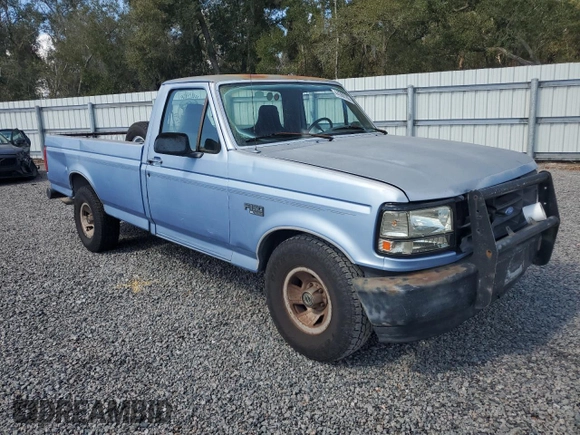 1996 Ford F-150 Special with VIN 1FTEF15Y8TNA10582, listed as a Copart auction lot 44380185 with 0 mi miles and Salvage Title. Bid and sale history available at carsss.com. Image 4.