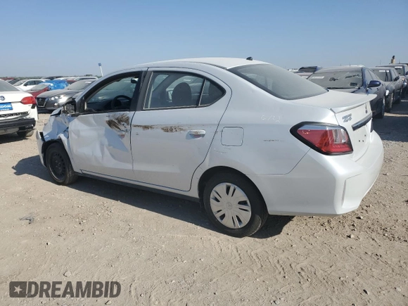 2023 Mitsubishi Mirage ES with VIN ML32FUFJ5PHF05662, listed as a Copart auction lot 53632475 with 21,861 mi miles and Salvage title. Bid and sale history available at DreamBid. Image 2.